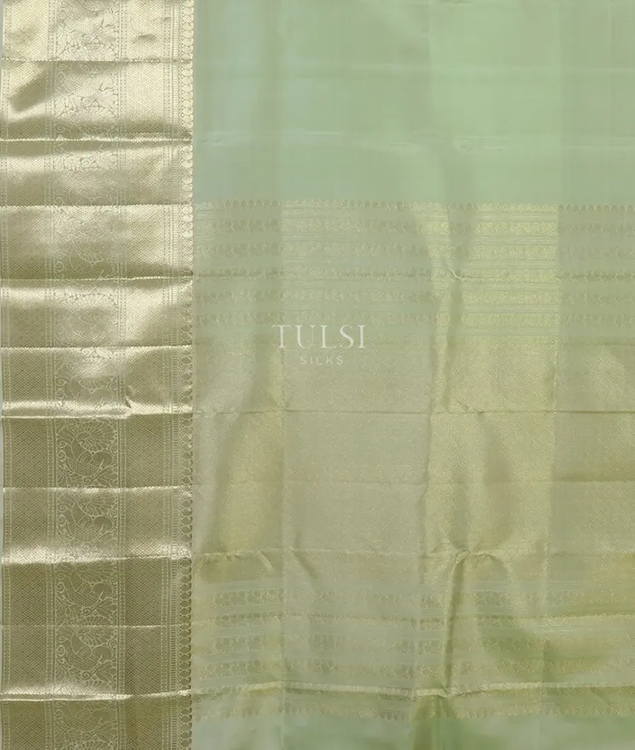 Green Handwoven Kanjivaram Silk Saree T4556944