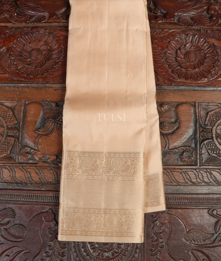 Cream Soft Silk Saree T480601-image