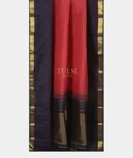 Pinkish Red Handwoven Kanjivaram Silk Saree T4390512