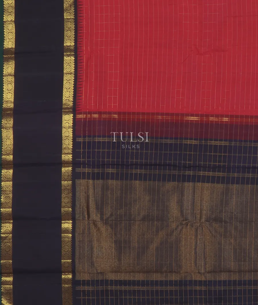 Pinkish Red Handwoven Kanjivaram Silk Saree T4390514