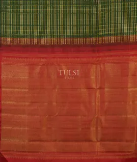 Green Handwoven Kanjivaram Silk Saree T4636984