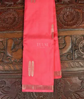 Pink Handwoven Kanjivaram Silk Saree T4278361