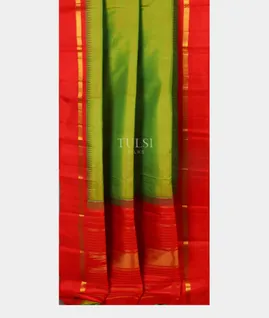 Green Handwoven Kanjivaram Silk Saree T4123632