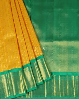 Yellow Handwoven Kanjivaram Silk Saree T4826332