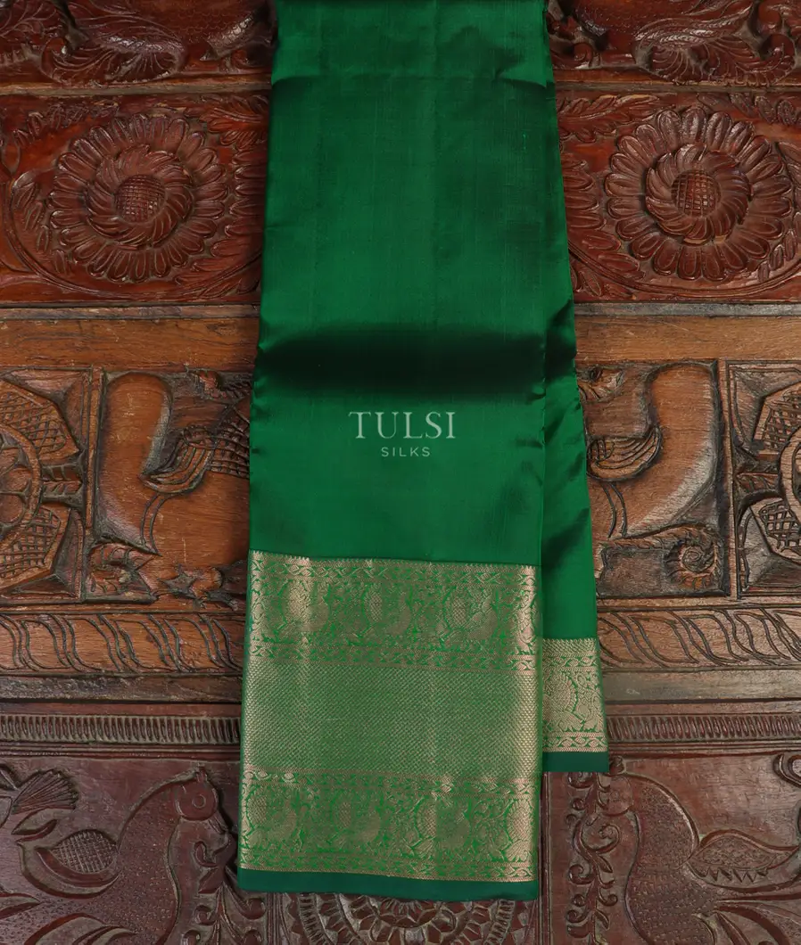 Bottle green Soft Silk Saree T466633-image