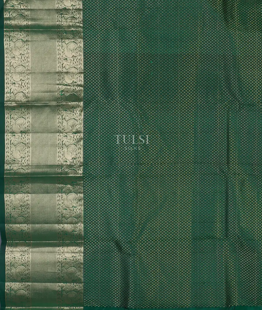 Bottle green Soft Silk Saree T4666333