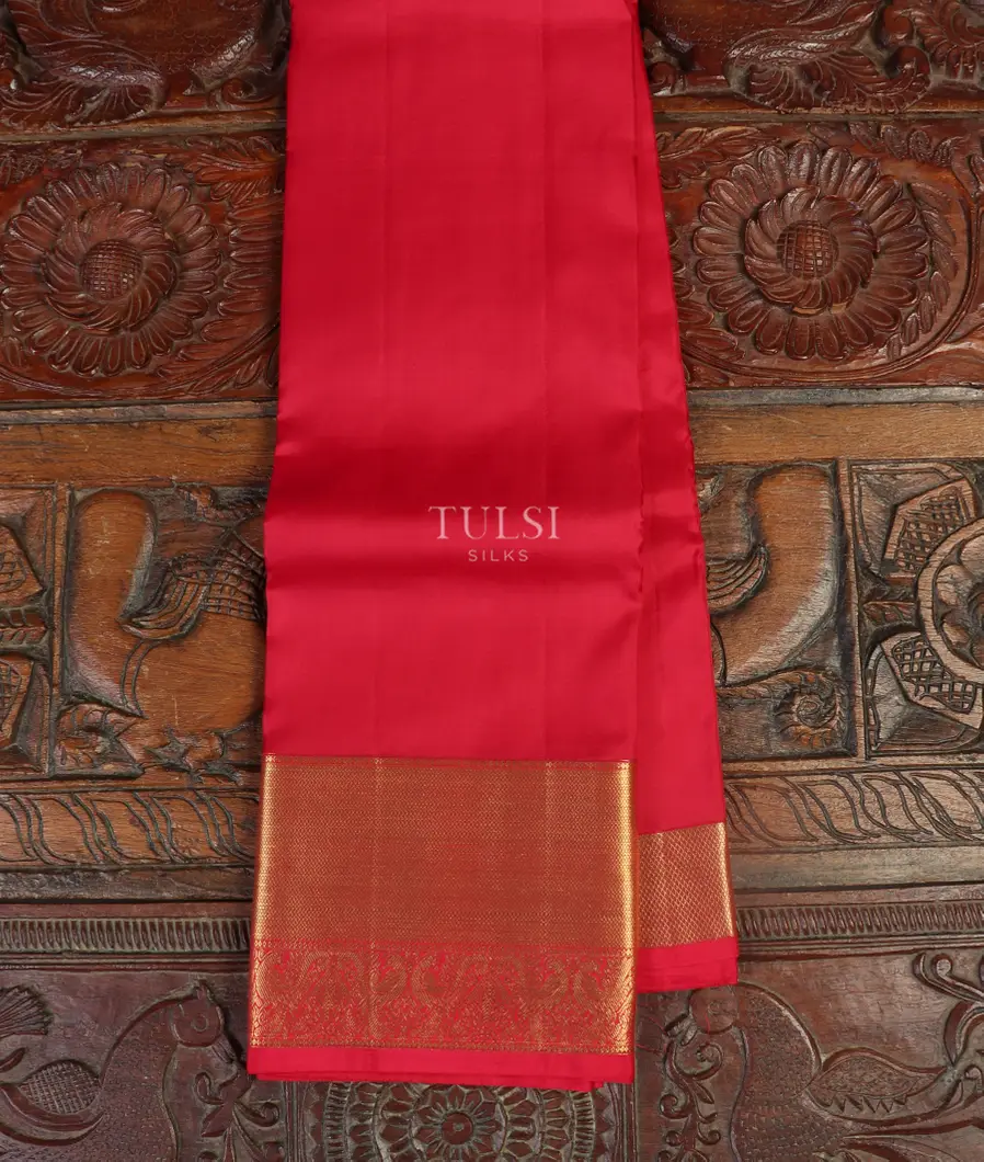 Red Soft Silk Saree T429096-image