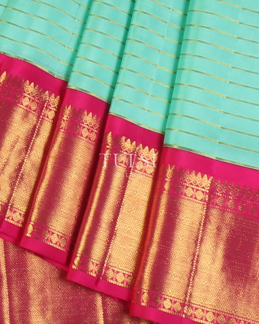 Light Blue Handwoven Kanjivaram Silk Saree T4826404