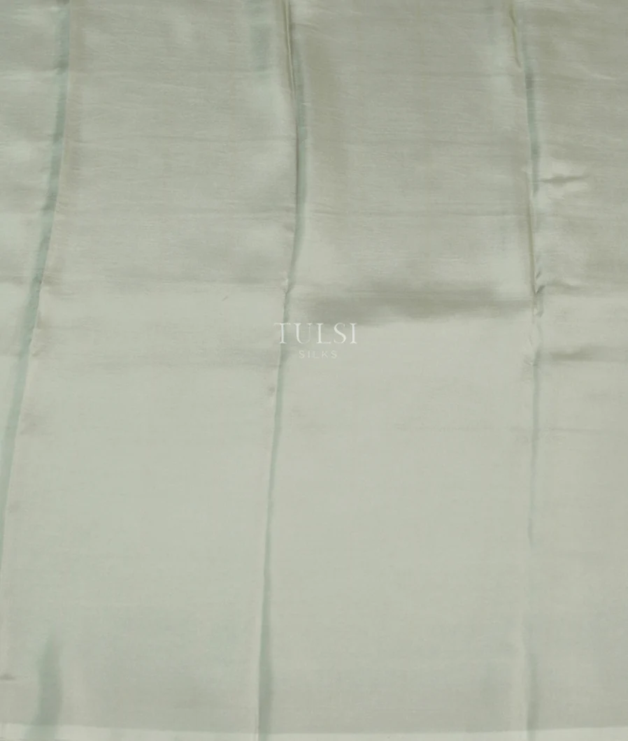 Silver Grey Mysore Crepe Silk Saree T4780053