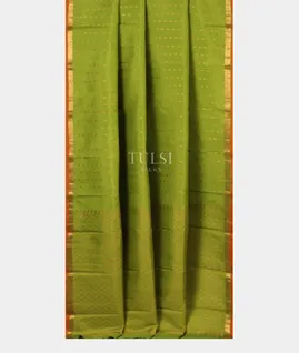 Green Handwoven Kanjivaram Silk Saree T3746812