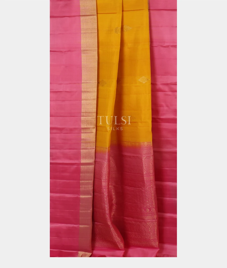 Yellow Soft Silk Saree T4837872