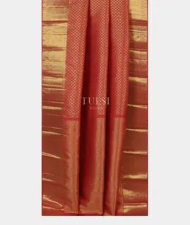 Red Handwoven Kanjivaram Silk Saree T4824882