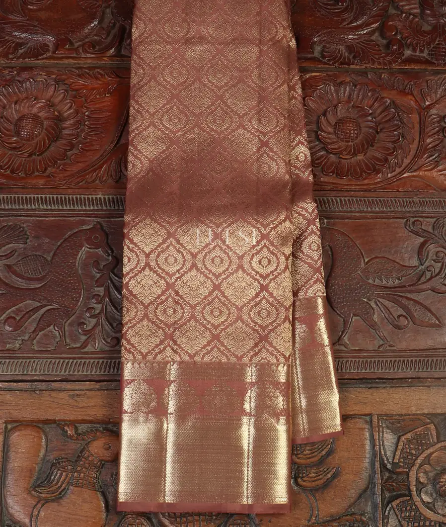 Brown Handwoven Kanjivaram Silk Saree T481596-image
