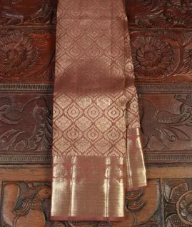 Brown Handwoven Kanjivaram Silk Saree T4815961