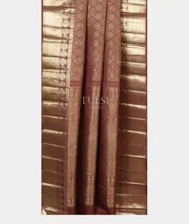 Brown Handwoven Kanjivaram Silk Saree T4815962