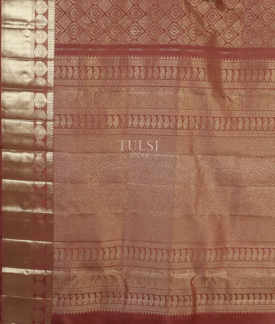 Brown Handwoven Kanjivaram Silk Saree T4815964