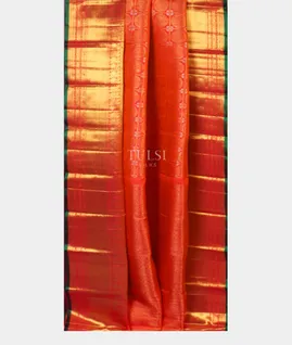 Orange Handwoven Kanjivaram Silk Saree T4825992