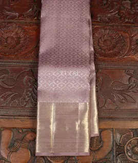 Light lavender Handwoven Kanjivaram Silk Saree T4815941
