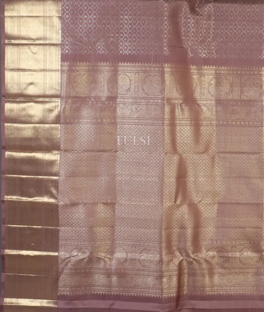 Light lavender Handwoven Kanjivaram Silk Saree T4815944