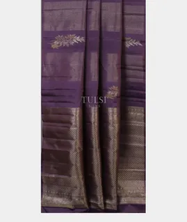 Light purple Handwoven Kanjivaram Silk Saree T4816212