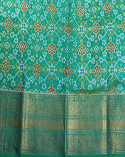 Blue  Printed Ikat Kanjivaram Silk Saree T4784103