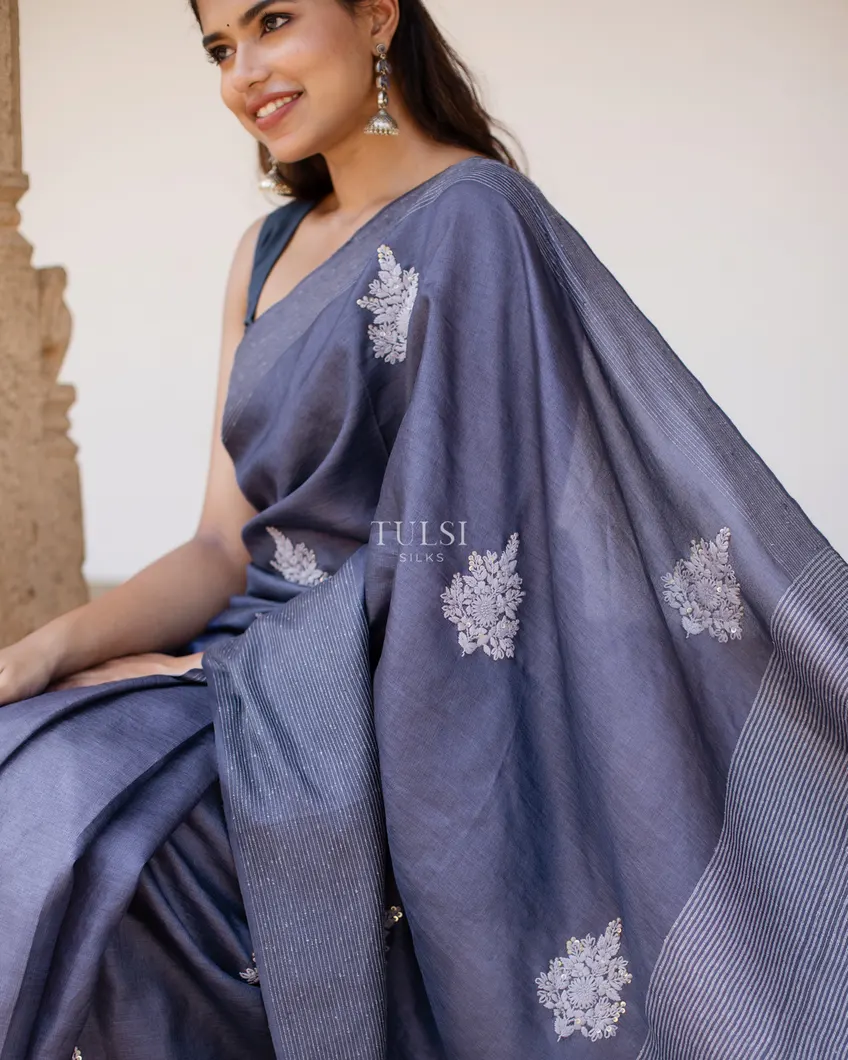 indigo-blue-tussar-embroidery-saree-t451895-t451895-b