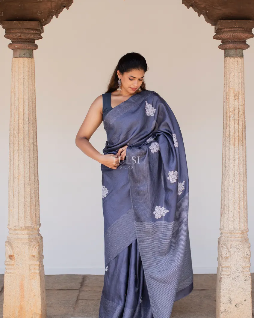 indigo-blue-tussar-embroidery-saree-t451895-t451895-e