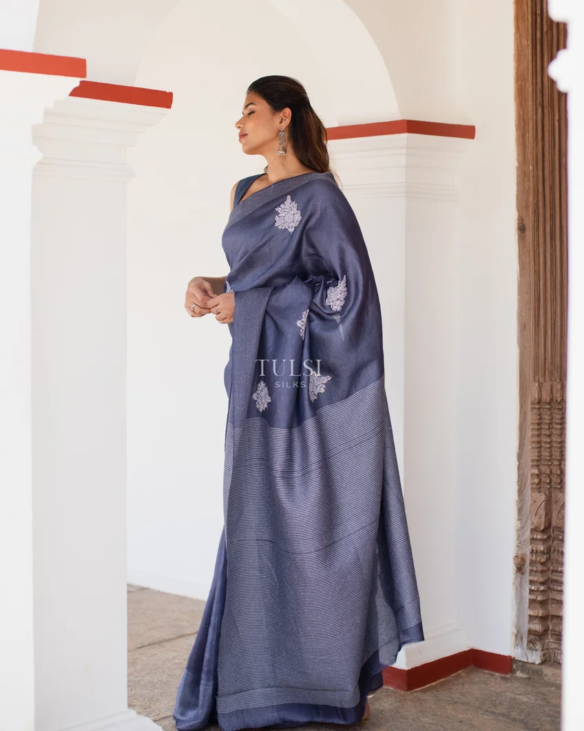 indigo-blue-tussar-embroidery-saree-t451895-t451895-i
