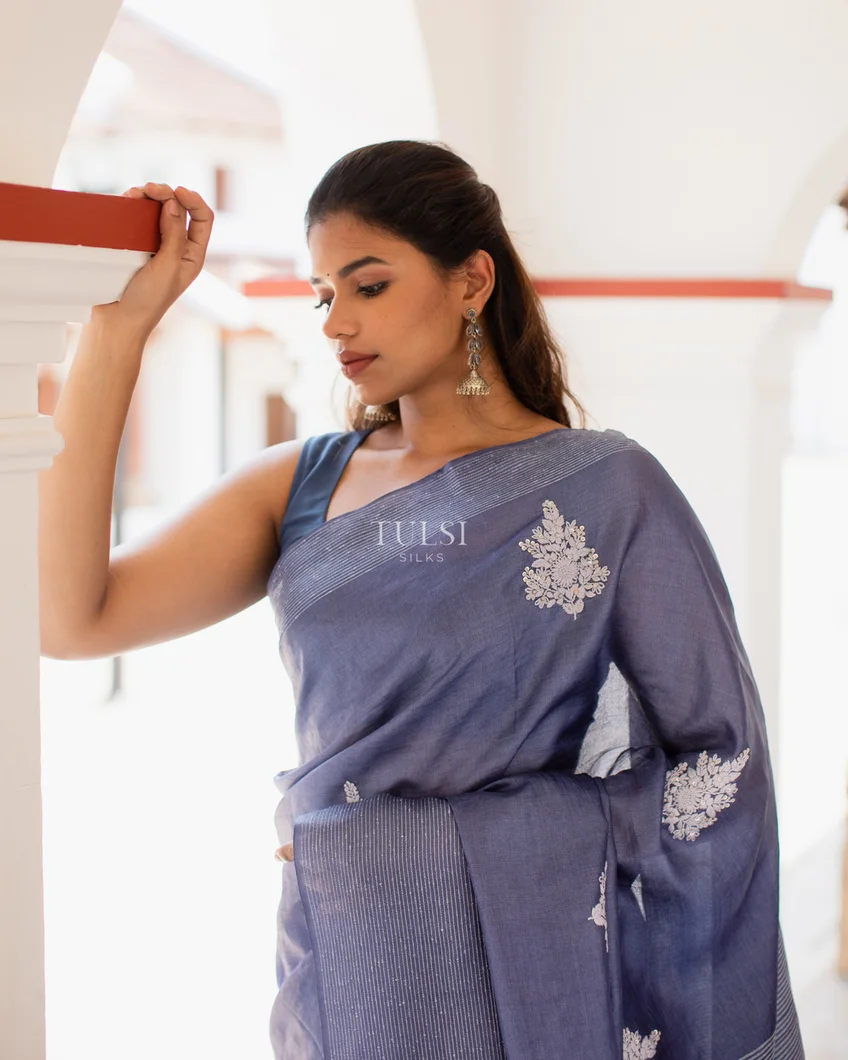 indigo-blue-tussar-embroidery-saree-t451895-t451895-j