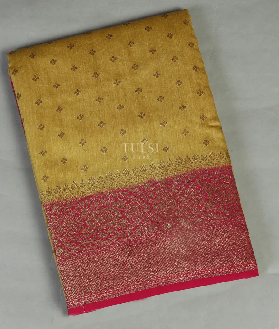Yellow Banaras Tussar Saree T484851-image