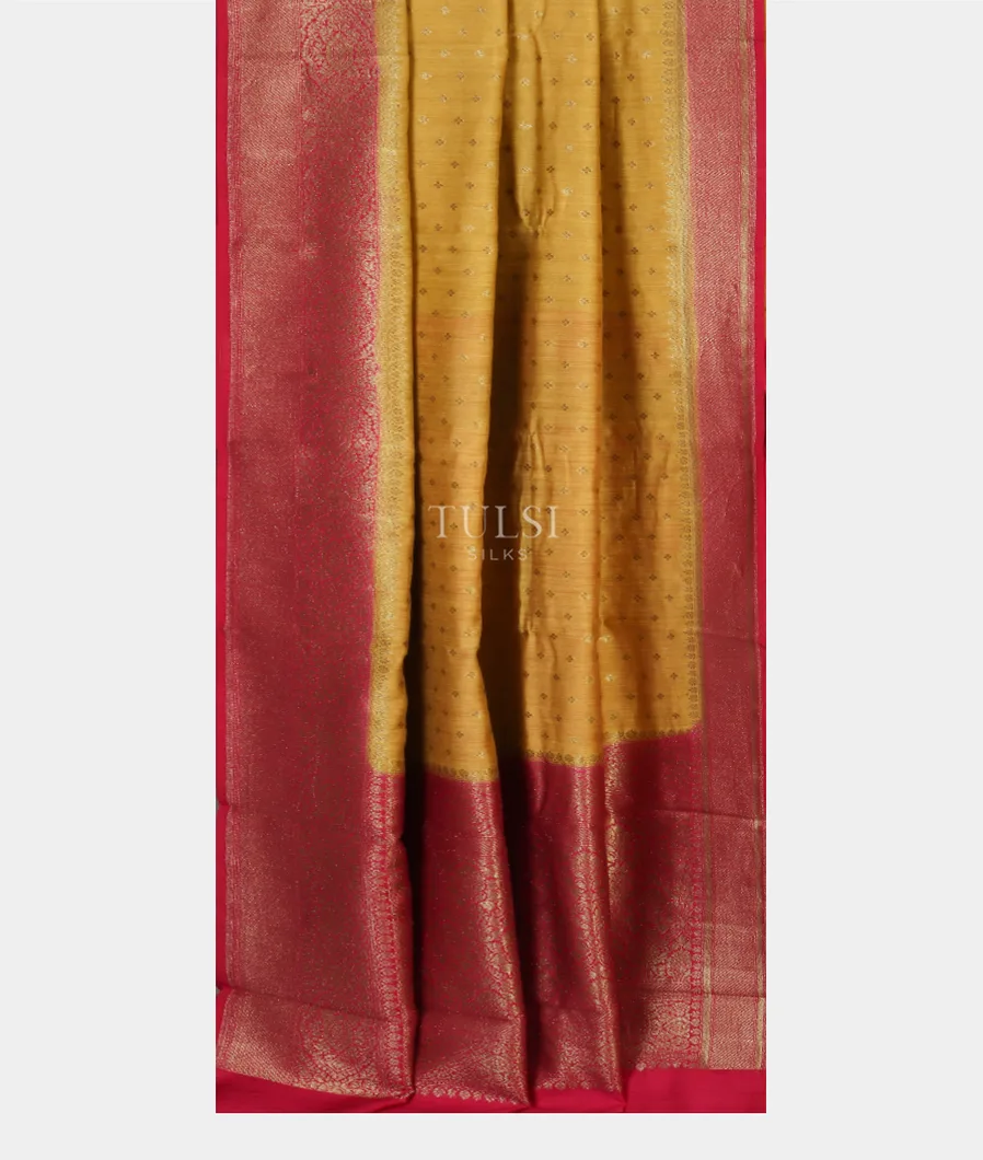 Yellow Banaras Tussar Saree T4848512