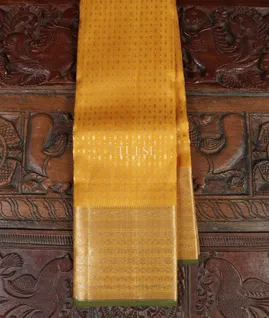 Yellow Handwoven Kanjivaram Silk Saree T4717631