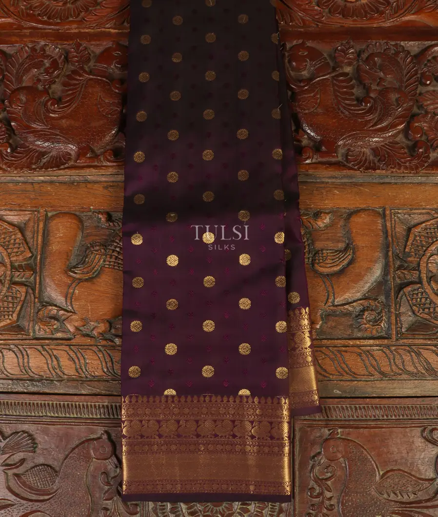 Deep Purple Soft Silk Saree T427512-image