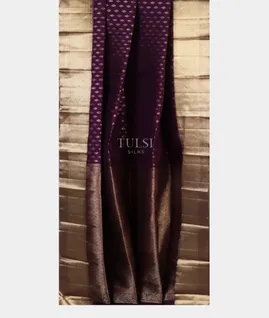Purple Handwoven Kanjivaram Silk Saree T4718352
