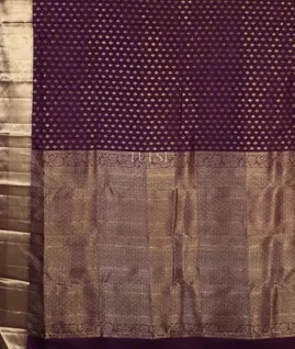 Purple Handwoven Kanjivaram Silk Saree T4718354