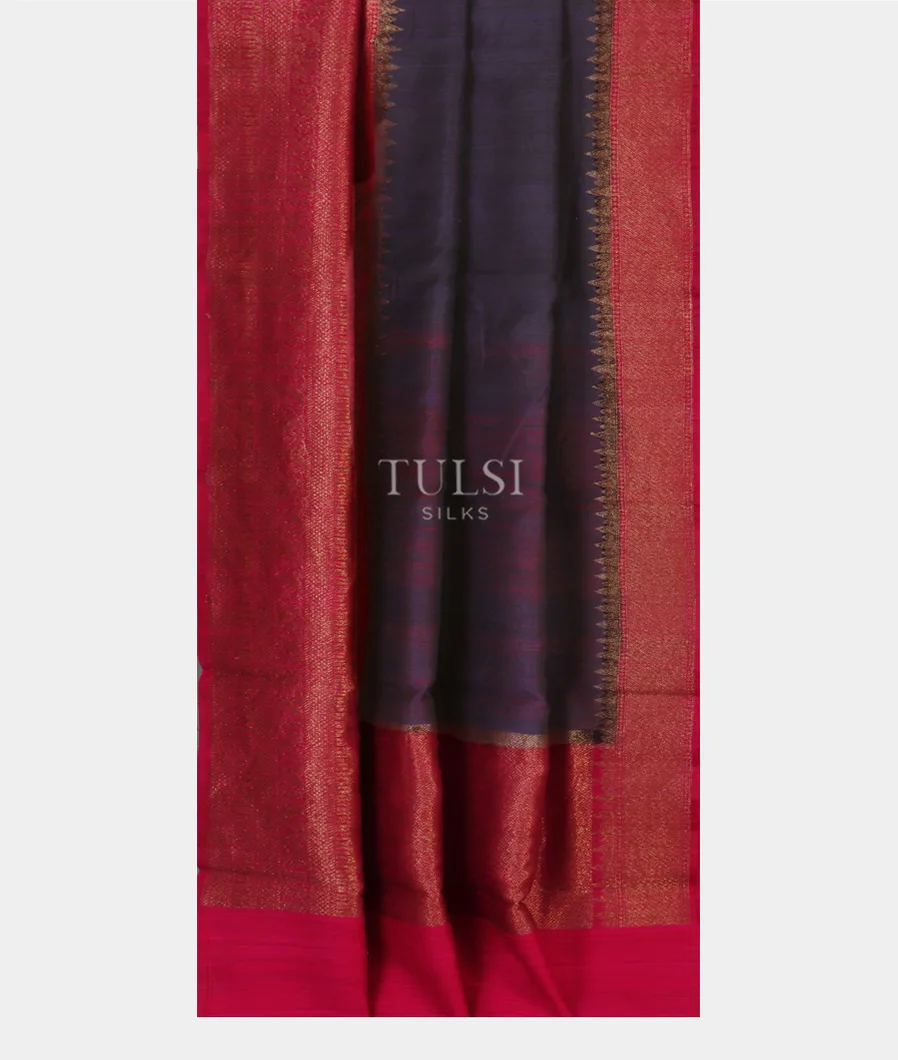Purple Banaras Tussar Saree T4465622