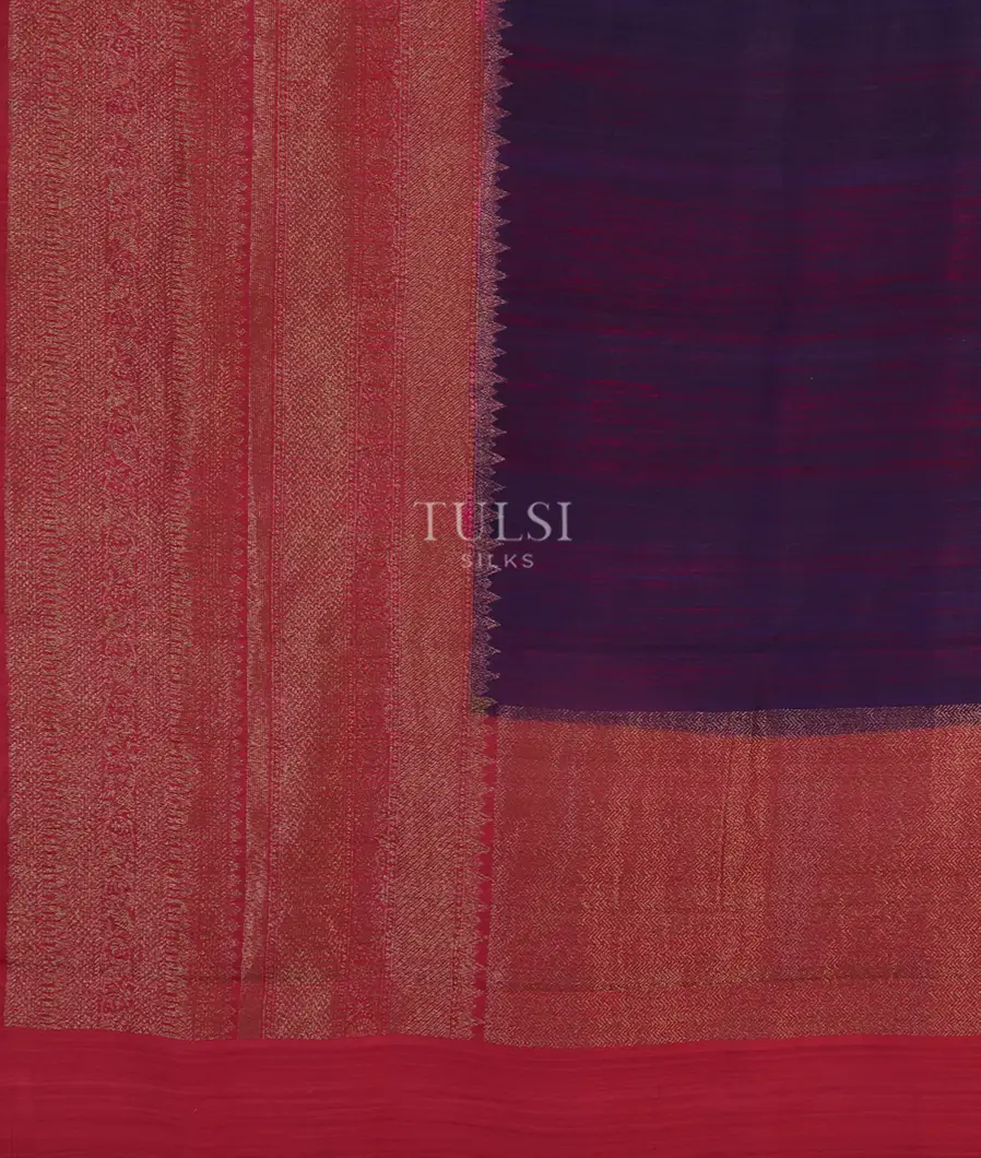 Purple Banaras Tussar Saree T4465624