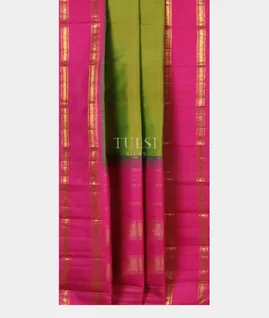 Yellowissh Green Handwoven Kanjivaram Silk Saree T4772032