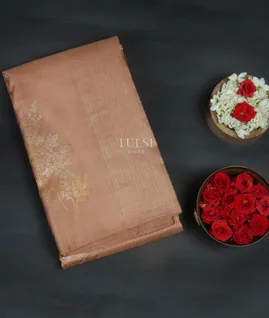 Beige Handwoven Kanjivaram Silk Saree T4180551