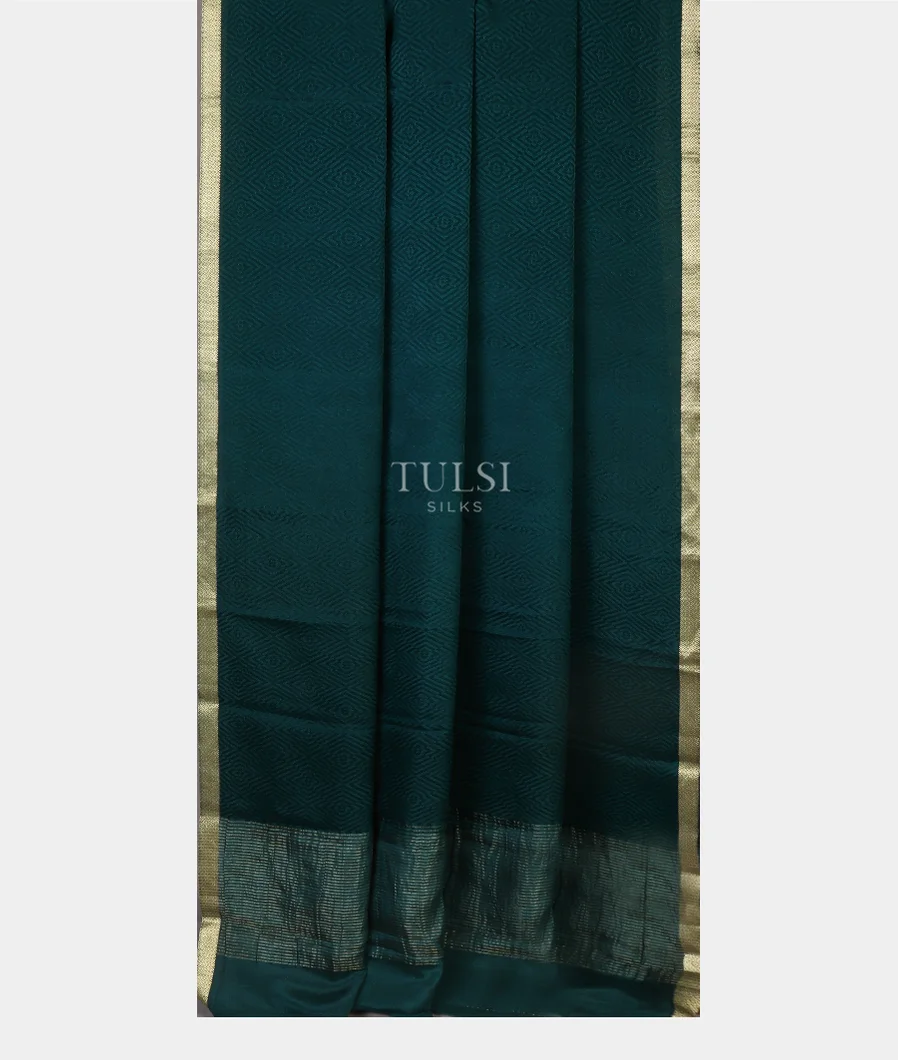 Blue  Crepe Silk Saree T4783692