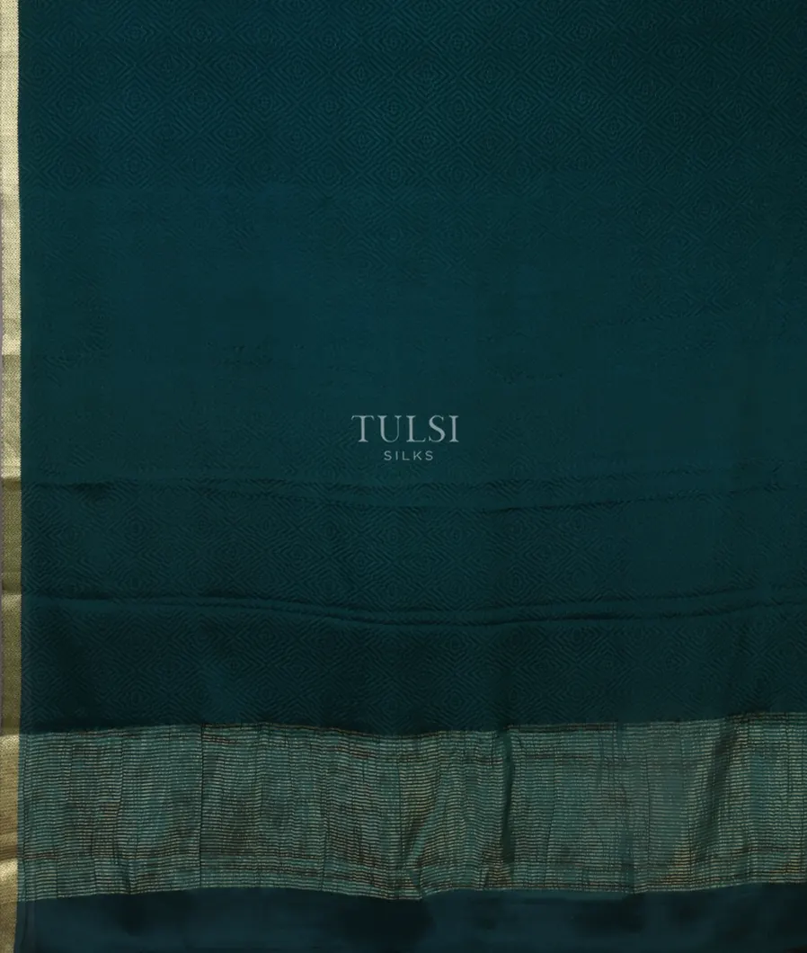 Blue  Crepe Silk Saree T4783694