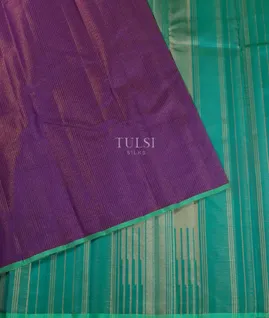 Purple Handwoven Kanjivaram Silk Saree T4859614