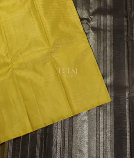 Yellowish Green Handwoven Kanjivaram Silk Saree T4866814