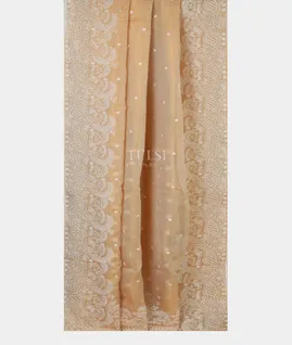 Gold Silk Tissue Kota Embroidery Saree T4854172