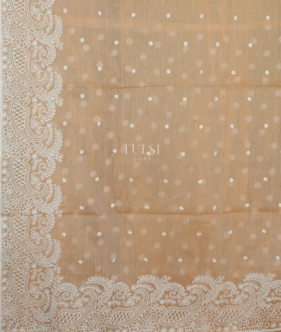 Gold Silk Tissue Kota Embroidery Saree T4854174