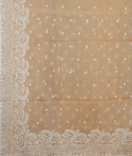 Gold Silk Tissue Kota Embroidery Saree T4854174