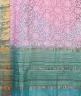 Pink  Silk Kota Embroidery Saree T4465424