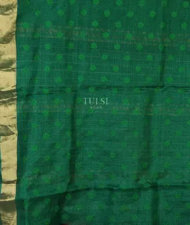 Bottle Green Silk Kota Embroidery Saree T4837563