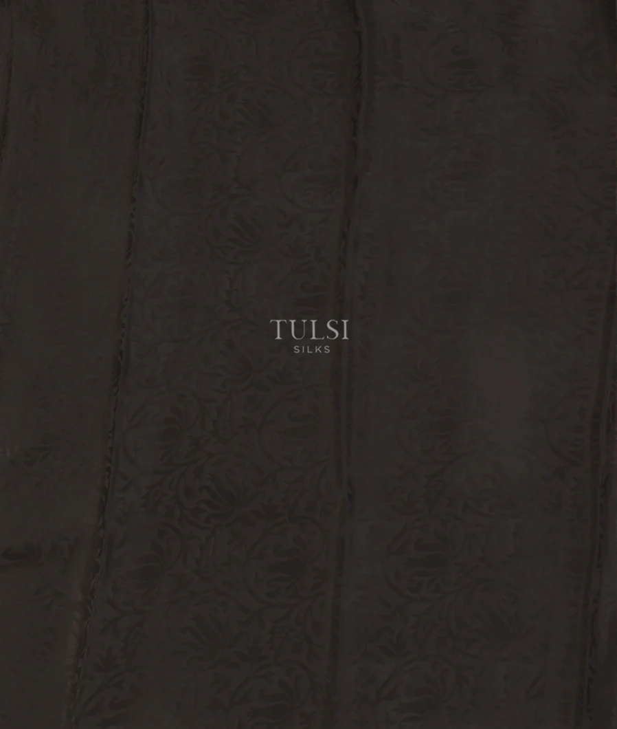 Black Satin Crepe Silk Saree T2931173