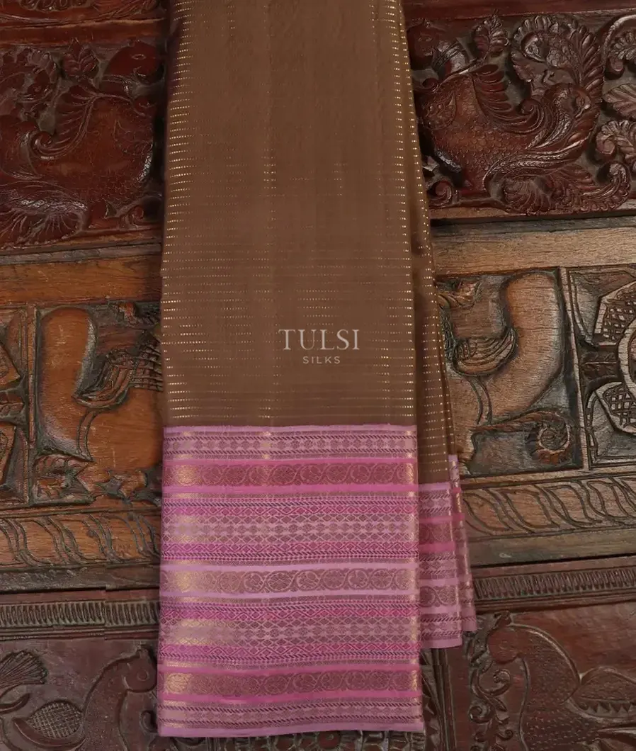 Brown Handwoven Kanjivaram Silk Saree T456313-image